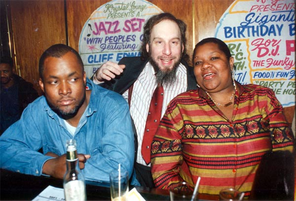 Unknown, Phil Casden, Laverne at birthday party, Krystal Lounge, December 11, 1996