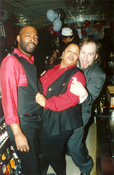 Krystal Lounge staff — Jerry, Jackie the Dancing Barmaid, Phil Casden — December 11, 1996