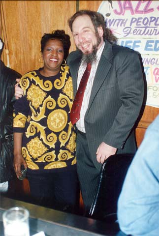 Barbara and Phil Casden at birthday party, Krystal Lounge, December 11, 1996