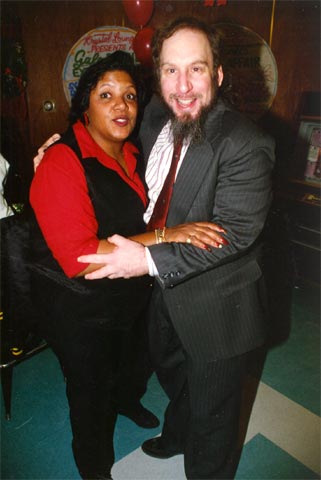 Diane Burnette and Phil Casden at birthday party, Krystal Lounge, December 11, 1996