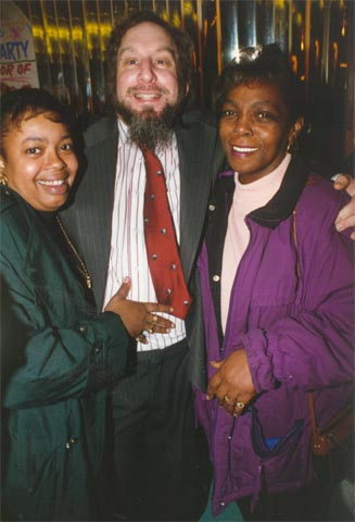 Kim Mahan, Phil Casden, Helen Jackson at birthday party, Krystal Lounge, December 11, 1996