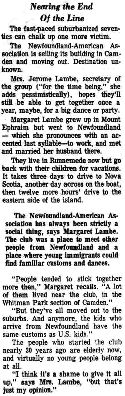 Nearing the End of the Line, Camden Courier-Post, March 28, 1972