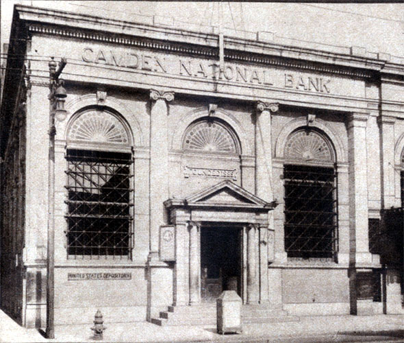 Camden National Bank at Broadway and Sycamore Street, 1926