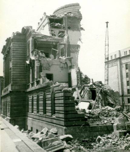 Broadway and Federal Street, mid-1950s — courthouse demolition