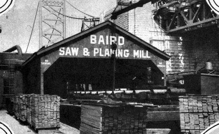 Entrance to the oak yard alongside elevators to the new Camden Bridge, David Baird Company, 1926