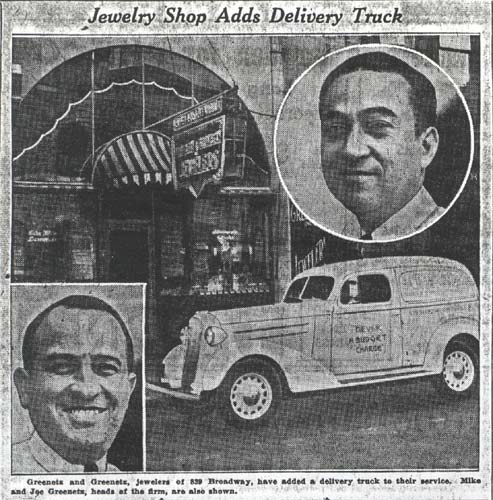 1921 — right to left: Michael Greenetz, Joseph Greenetz, Abraham Pelicoff