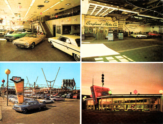 Berglund Ford postcard, 1966