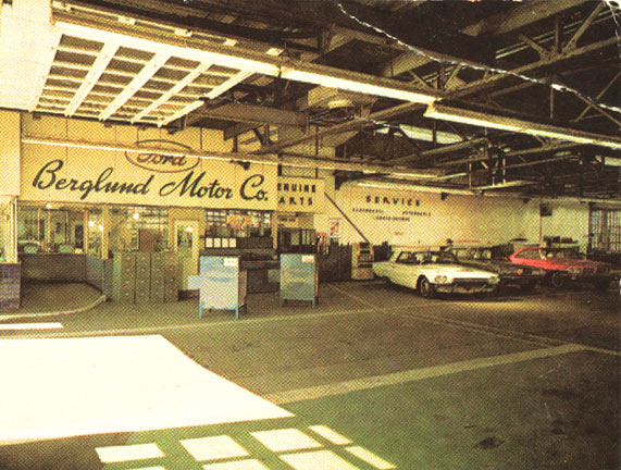 Berglund Ford postcard, 1966