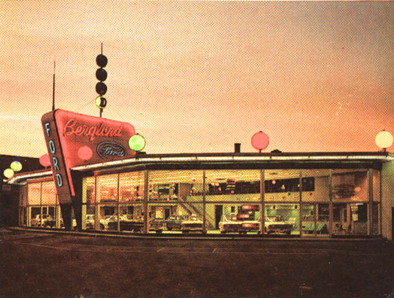Berglund Ford postcard, 1966