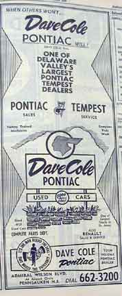 Camden car dealer Yellow Pages advertisement