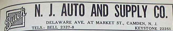 New Jersey Auto Supply Buick advertisement