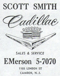 Scott Smith Cadillac Yellow Pages advertisement, 1950s