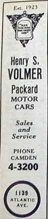 Vollmer Packard Yellow Pages advertisement, 1950s