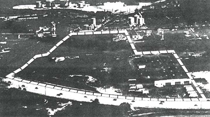 Rohrer Chevrolet's location after 1950 on Admiral Wilson Boulevard, prior to construction