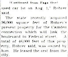 Rohrer Chevrolet, Camden Courier-Post, June 22, 1949