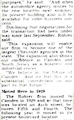 Rohrer Chevrolet, Camden Courier-Post, June 22, 1949