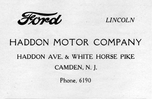 Haddon Motor Company advertisement, April 1931