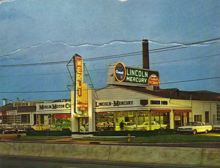 Merlin Motors exterior, early 1960s
