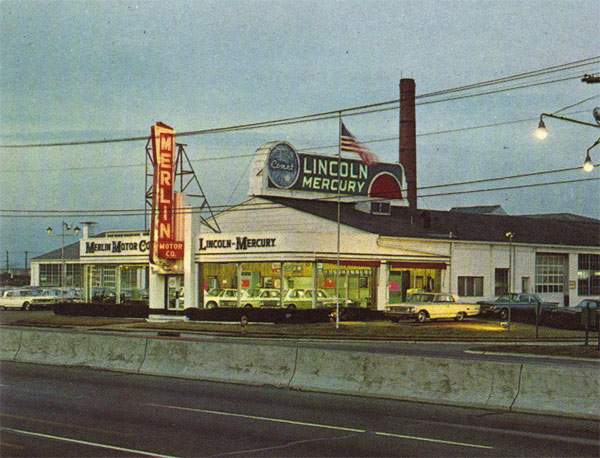 Merlin Motors exterior, 1960s