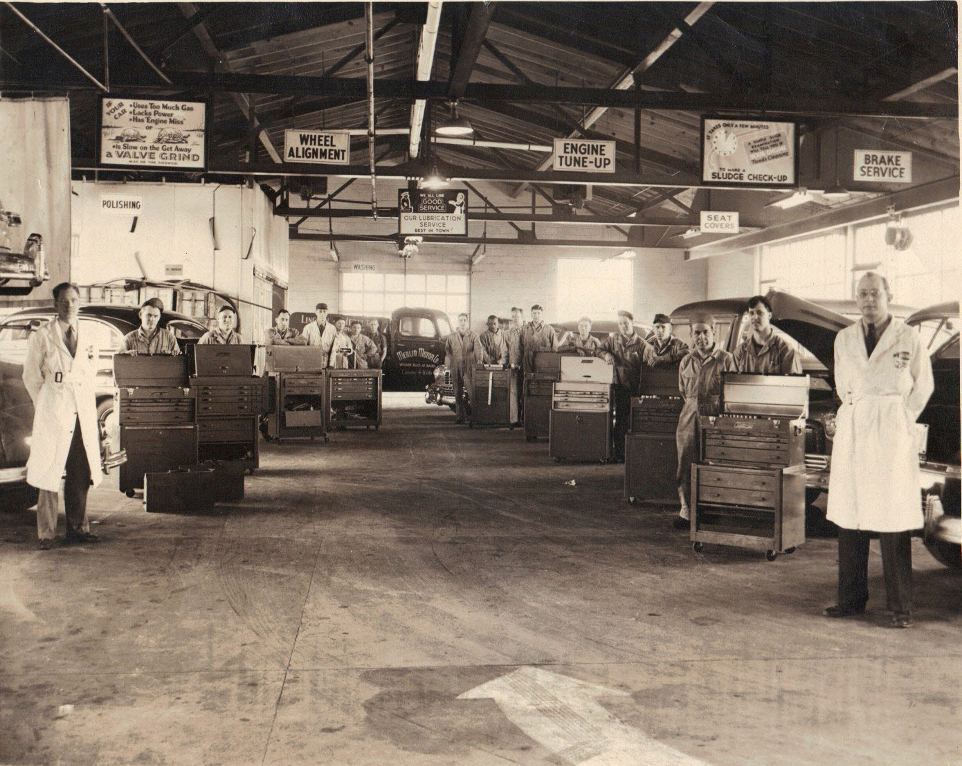 Merlin Motors Service Department, 1950s