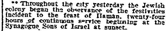 Philadelphia Inquirer, March 14, 1911 — Jewish community of Camden