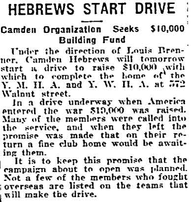 Philadelphia Inquirer, June 8, 1918 — Jewish community of Camden