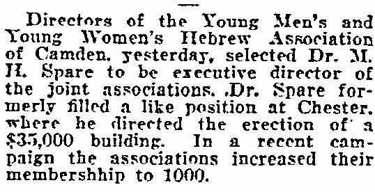 Philadelphia Inquirer, July 9, 1922 — Jewish community of Camden