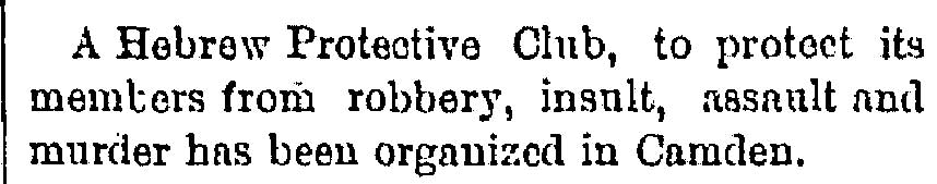 Trenton Evening Times, September 2, 1893 — Jewish community of Camden