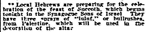 Philadelphia Inquirer, October 17, 1910 — Jewish community of Camden