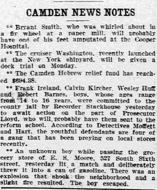 Philadelphia Inquirer, December 9, 1905 — USS Washington ACR-11