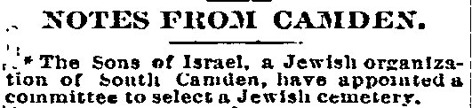 Philadelphia Inquirer, February 6, 1894 — Sons of Israel