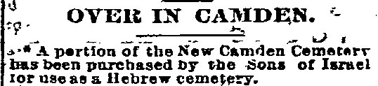 Philadelphia Inquirer, April 1, 1894 — Sons of Israel