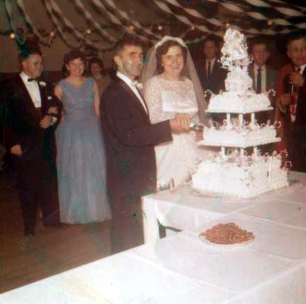 Casimir Alexander Brodowicz and Irene Theresa Rogowicz on their wedding day, October 1957