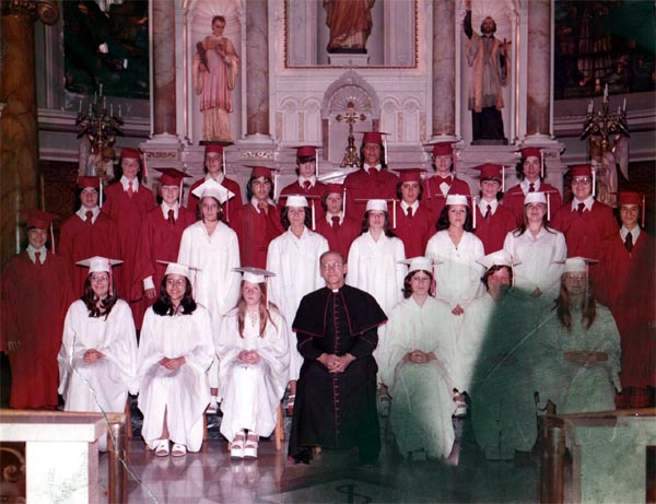 Complete St. Joseph's Grammar School class picture, 1974, with names of students