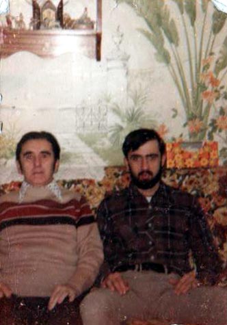 Rich Brodowicz and his dad at 1156 Mt. Vernon Street, Camden, while Rich was on leave from the Navy