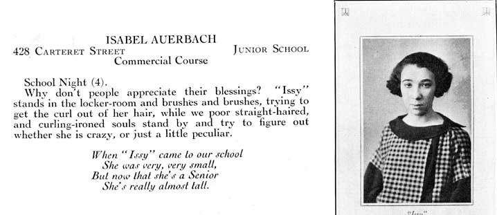 Camden High School 1923 Purple & Gold Yearbook — Isabel Auerbach