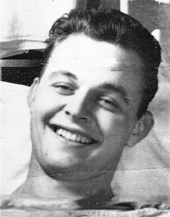 Sergeant Edmund A. Venella Jr. in Army hospital after the April 11, 1944 raid