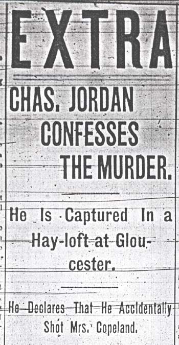 Camden Daily Telegram Extra, July 28, 1893 — Chas. Jordan Confesses the Murder (headline)