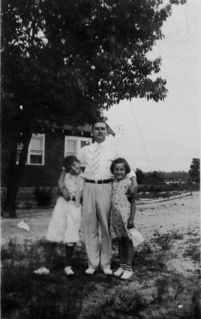 George Engel & His Children, circa 1936 — Louis G. Engel Jr., L. George Engel Sr., Lillian 'Jane' Engel