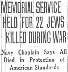 Camden Courier-Post, October 22, 1945 — Memorial Service Held for 22 Jews Killed During War