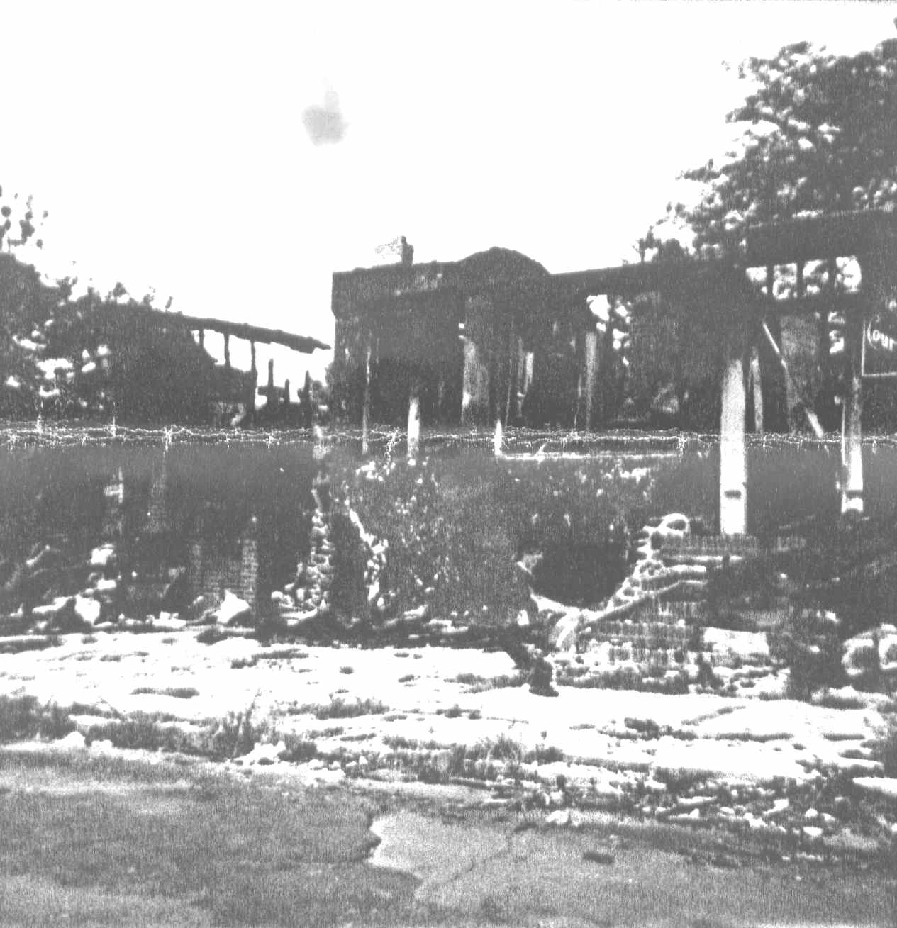 The day after the Roles Court fire, April 1987