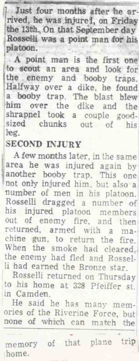 Philadelphia Inquirer article — Riverine Force's Role in War, columns 5–6