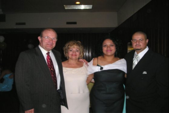 Carl Hemple, Gladys Lugardo, Beatrice and Juan Caraballo at a banquet honoring Mr. Hemple as 2004 Businessman of the Year and Gladys as Volunteer of the Year