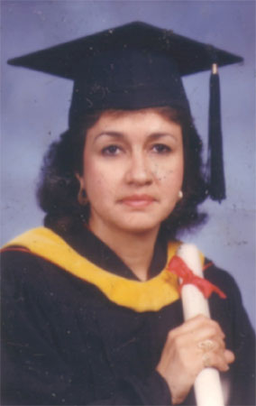 Carmen Leonarda Sanabria at graduation from Camden County Community College