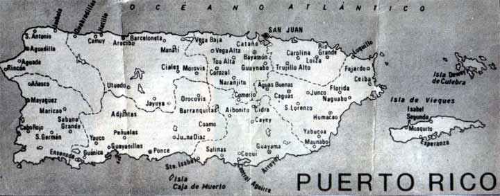 Map of Puerto Rico