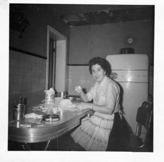 Madeline Tantone Venella making Govadeli's (Gnocchi) in her kitchen in Fairview Village