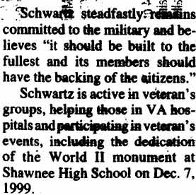 Camden Record article on Frank Schwartz, column 3