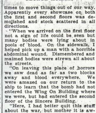 Camden Courier-Post article on George Holmes, column 6