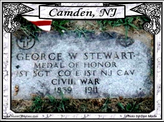 Grave of First Sergeant George W. Stewart, Medal of Honor recipient, New Camden Cemetery