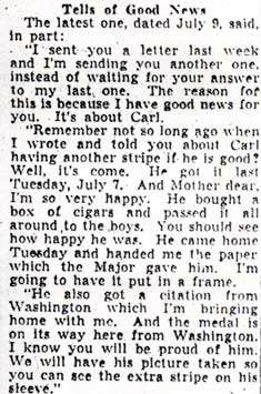 Camden Hero Cites Pearl Harbor 'Hell' — Camden Courier-Post, July 3, 1942 (column 8)